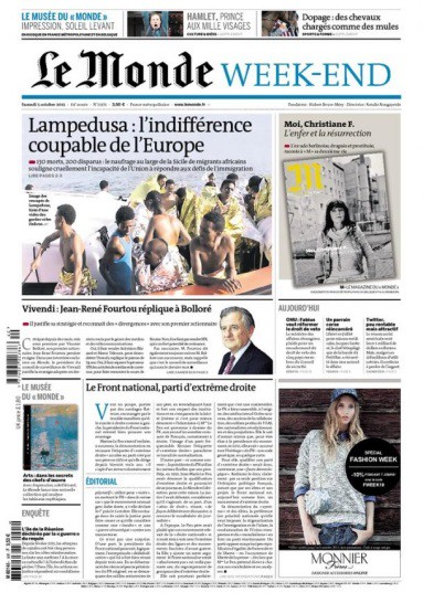Le drame de Lampedusa vu par la presse